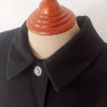 Cargar imagen en el visor de la galería, 1950s -  Black Gabardine Wool Jacket - W30 (76cm)
