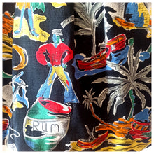 Carica l&#39;immagine nel visualizzatore di Gallery, 1950s - Stunning Rum &amp; Sailors Novelty Print Skirt - W27 (68cm)
