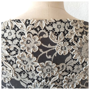 1950s - Stunning Black & White Lace Dress - W31 (78cm)