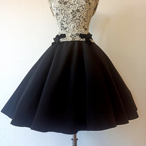 1950s - Stunning Black & White Lace Dress - W31 (78cm)