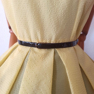 1950s - Adorable Sailor Collar Yellow Dress - W27 (68cm)
