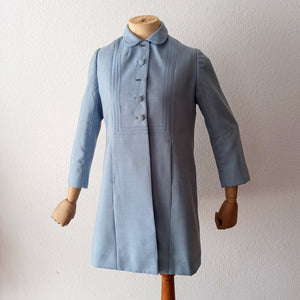 1960s - Adorable 2pc Peter Pan Collar Coat & Dress Set - W30 (76cm)