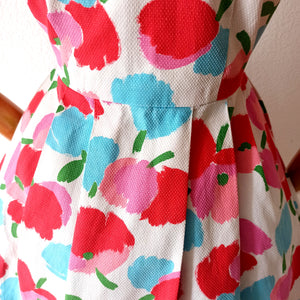 1950s - Adorable French Abstract Floral Dress - W31 (78cm)