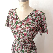 Charger l&#39;image dans la galerie, 1940s 1950s - Adorable Floral Bolero Dress  - W29 (74cm)
