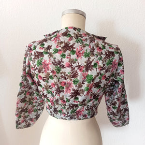 1940s 1950s - Adorable Floral Bolero Dress  - W29 (74cm)