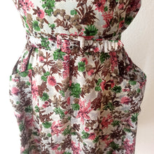 Load image into Gallery viewer, 1940s 1950s - Adorable Floral Bolero Dress  - W29 (74cm)
