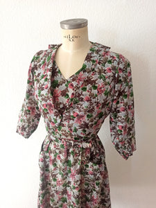 1940s 1950s - Adorable Floral Bolero Dress  - W29 (74cm)