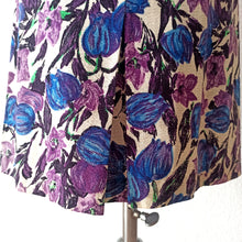 Cargar imagen en el visor de la galería, 1950s 1960s - Stunning Abstract Floral Dress - W29 (74cm)
