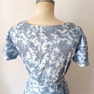 1940s 1950s - Adorable Novelty Print Cotton Dress - W28 (72cm)
