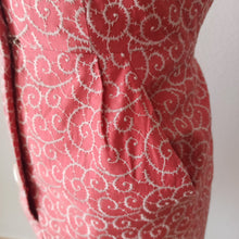 Load image into Gallery viewer, 1950s - Helene Couture, France - Salmon Pink Embroidery Dress - W28,5/29 (72/74cm)
