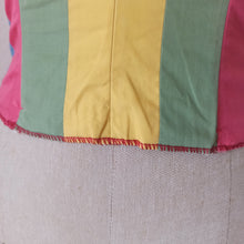 Laden Sie das Bild in den Galerie-Viewer, 1950s - ESCORA - Fabulous Rainbow Cotton Bustier - W25 to 27 (64 to 70cm)
