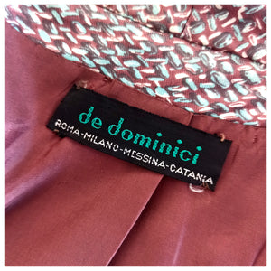 1960s - DE DOMINICI, Italy - Novelty Satin Jacket & Dress Set - W30 (76cm)
