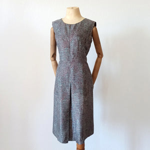 1960s - DE DOMINICI, Italy - Novelty Satin Jacket & Dress Set - W30 (76cm)