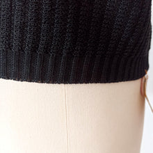 Cargar imagen en el visor de la galería, 1950s - Deadstock - CASADELLA, Spain - Black Knit Top - Size S/M
