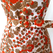 Carica l&#39;immagine nel visualizzatore di Gallery, 1960s - MARY BEYREIS, Paris - Floral Cotton Dress - W32 (82cm)
