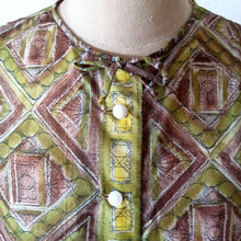 Charger l&#39;image dans la galerie, 1950s 1960s - Gorgeous Abstract Dress - W30 (76cm)
