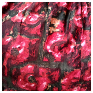 1950s - Gorgeous Abstract Floral Cotton Dress - W27 (68cm)