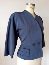 Load image into Gallery viewer, 1940s 1950s - Exquisite New Look Slate Blue Jacket - W31 (78cm)
