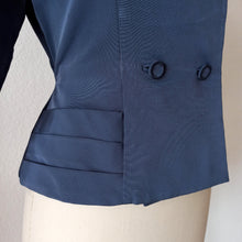 Laden Sie das Bild in den Galerie-Viewer, 1940s 1950s - Exquisite New Look Slate Blue Jacket - W31 (78cm)
