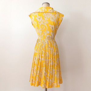 1950s 1960s - LESLIE FAY, USA - Adorable Bow Collar Dress - W27 (68cm)