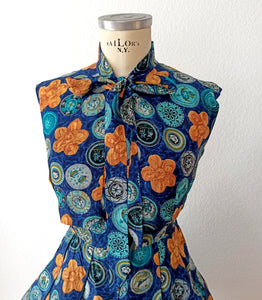 1950s - Fabulous Novelty Print Bolero Dress  - W29 (74cm)