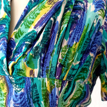 Cargar imagen en el visor de la galería, 1940s 1950s - GOLTNATEL, Germany - Abstract Rayon Dress - W28 (72cm)
