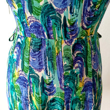 Cargar imagen en el visor de la galería, 1940s 1950s - GOLTNATEL, Germany - Abstract Rayon Dress - W28 (72cm)
