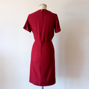 1950s 1960s - NANCY GREER, New York - Elegant Rayon Dress  - W31 (80cm)