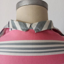 Charger l&#39;image dans la galerie, 1950s - Ultra-gorgeous Pink &amp; Grey Cotton Blouse - W31 (80cm)
