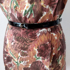 1950s - Gorgeous French Abstract Floral Cotton Dress - W34 (86cm)