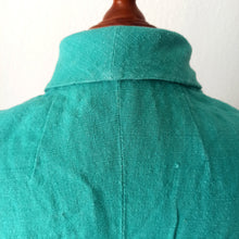 Cargar imagen en el visor de la galería, 1940s 1950s - Gorgeous Green Linen Dress - W26 (66cm)
