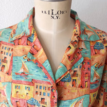 Carica l&#39;immagine nel visualizzatore di Gallery, 1950s 1960s - Lovely Mediterranean Novelty Top - Sz. M/L
