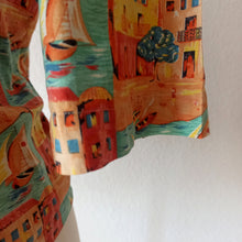 Charger l&#39;image dans la galerie, 1950s 1960s - Lovely Mediterranean Novelty Top - Sz. M/L
