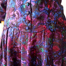 Charger l&#39;image dans la galerie, 1940s - Stunning Roseprint Rayon Crepe Dress - W33 (84cm)
