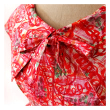 Load image into Gallery viewer, 1950s - Spectacular French Shawl Collar Cotton Dress - W31 (78cm)
