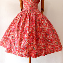 Load image into Gallery viewer, 1950s - Spectacular French Shawl Collar Cotton Dress - W31 (78cm)
