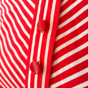 1940s - Iconic Candy Cane Striped Cotton Dress - W27 (68cm)