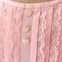 Carica l&#39;immagine nel visualizzatore di Gallery, 1950s 1960s - Adorable Pink Pale Cotton Lace Dress - W31 (78cm)
