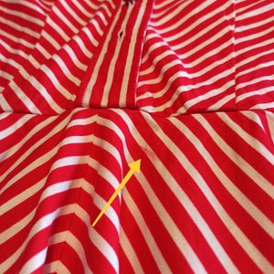 1940s - Iconic Candy Cane Striped Cotton Dress - W27 (68cm)