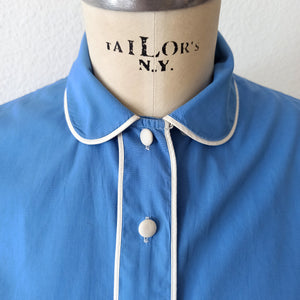 1950s - BELLATIL, Paris - Adorable Peter Pan Collar Blouse - W35 (90cm)