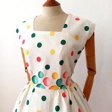 Carica l&#39;immagine nel visualizzatore di Gallery, 1950s 1960s - Fabulous Colorful Bubbles Dress - W30 (76cm)
