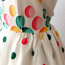 Carica l&#39;immagine nel visualizzatore di Gallery, 1950s 1960s - Fabulous Colorful Bubbles Dress - W30 (76cm)
