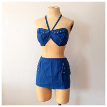 Load image into Gallery viewer, 1950s - J. DEBLED, France - Fabulous Stars Cotton Bikini - W27 (68cm)
