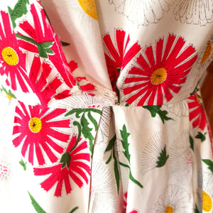 1940s - JOSSELYNE, Paris - Adorable Floral Rayon Dress - W27 (68cm)