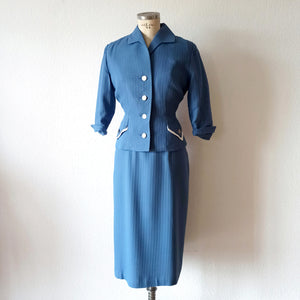 1950s - Exquisite New Look Two Tone Suit Dress - W30 (76cm)