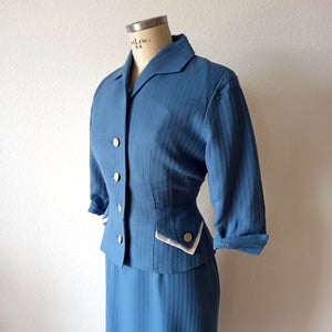 1950s - Exquisite New Look Two Tone Suit Dress - W30 (76cm)