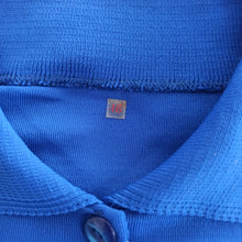 Cargar imagen en el visor de la galería, 1960s - GURLON, France - Deadstock Royal Blue Cardigan Top Set - Sz. 46
