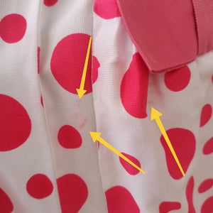 1950s 1960s - Fabulous Pink Dots Pockets Dress - W27 (68cm)