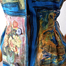 Cargar imagen en el visor de la galería, 1960s - Gorgeous Novelty Paintings Cotton Dress - W29 (74cm)
