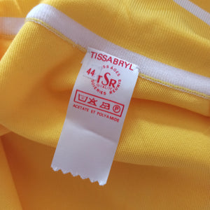 1960s - TYSSABRIL, France - DEADSTOCK Yellow Twiggy Dress - W30 (76cm)